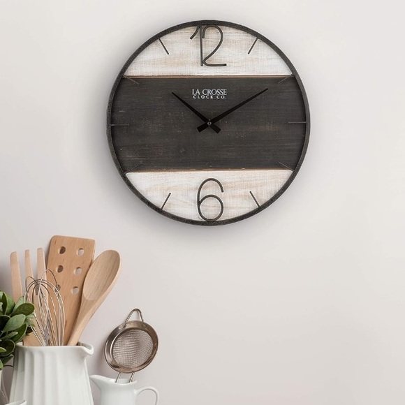 La Crosse Clock 16-Inch Ironwood Wall Clock - Picture 6 of 6